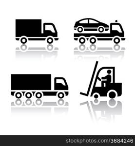 Set of transport icons - truck