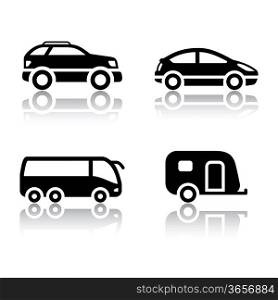Set of transport icons - vehicles