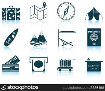 Set of travel icon. EPS 10 vector illustration without transparency.