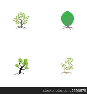 set of Tree logo vector illustration design template
