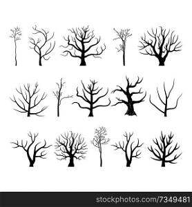 Set of trees. Vector illustration