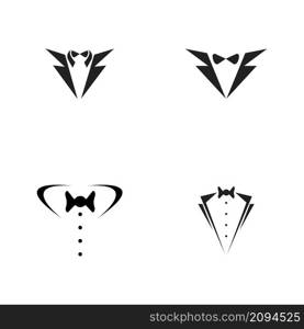 set of Tuxedo Logo template vector icon illustration design - Vector