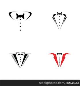 set of Tuxedo Logo template vector icon illustration design - Vector
