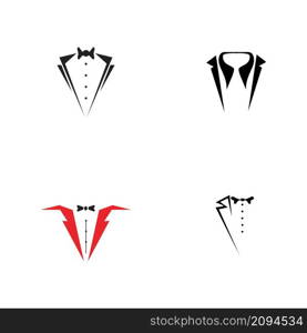 set of Tuxedo Logo template vector icon illustration design - Vector