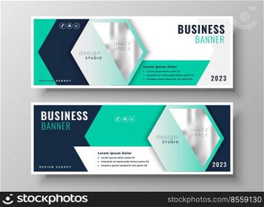 set of two business corporate professional banners design