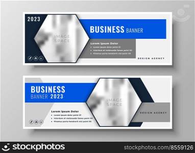 set of two geometric business banner design