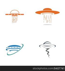 set of UFO vector logo template illustration design