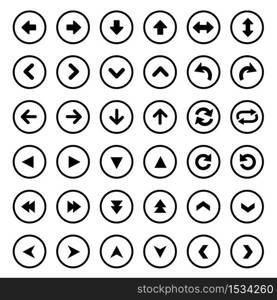 Set of universal arrow icon sign and symbol Vector illustration