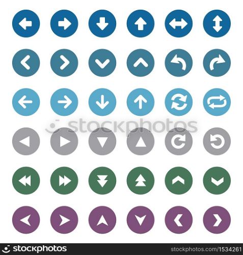 Set of universal arrow icon sign and symbol Vector illustration