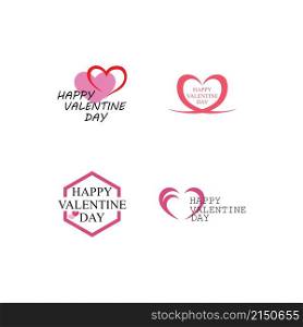 set of Valentines Day design sign Vector illustration template