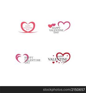 set of Valentines Day design sign Vector illustration template