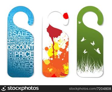 Set of various paper tags with place for your text
