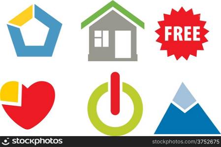 Set of vector abstract icons