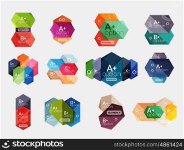 Set of vector abstract infographics content boxes. Set of vector abstract infographics content boxes. Modern business colorful templates