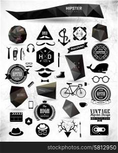 Set of vector abstract signs. Set of vector abstract signs.. Hipster style