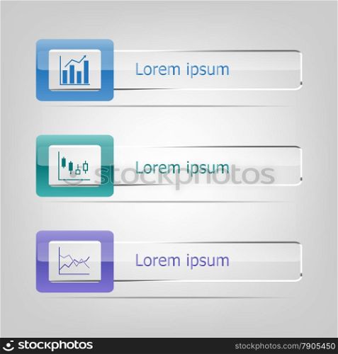 Set of vector banners infographic, stock vector
