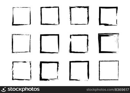 Set of vector black sqares. Black spots on white background isolated. Spots for grunge design.. Set of vector black sqares. Black spots on white background isolated. Spots for grunge design