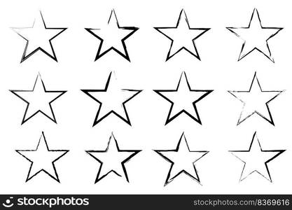 Set of vector black stars. Black spots on a white background isolated. Spots for grun≥design. Set of vector black stars. Black spots on a white background isolated. Spots for grun≥design.