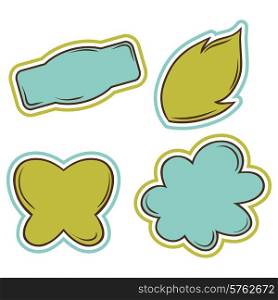 Set of vector bubbles stickers labels tags.