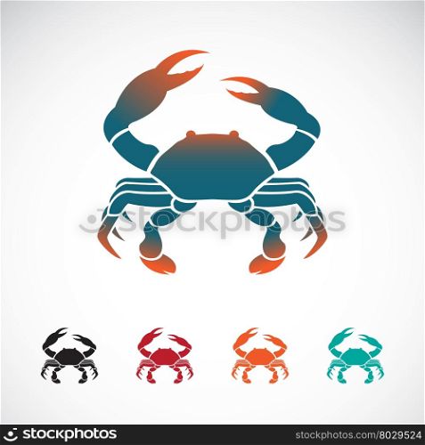 Set of vector crab icons design on white background,