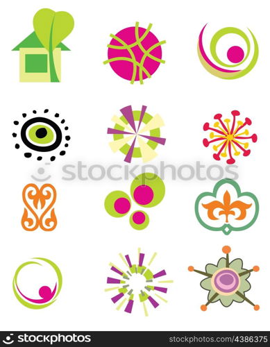 Set of vector design elements