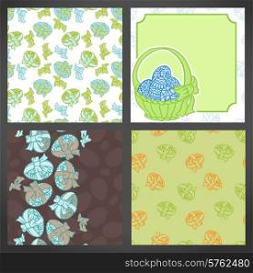 Set of vector easter backgrounds, lots detail.