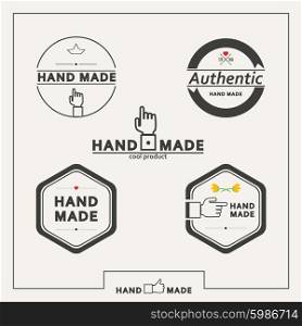 Set of vector emblems for marking handicrafts.. Set of vector emblems for marking handicrafts