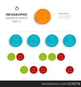 Set of vector flat design infographics hierarchy diagram - part 5 of my infographic budndle