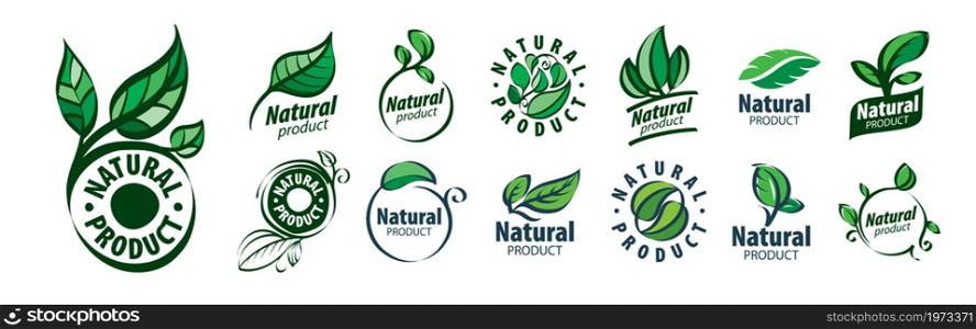 Set of vector icons Natural product on a white background.. Set of vector icons Natural product on a white background