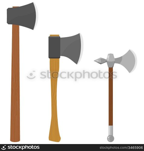 Set of vector illustrations of axes