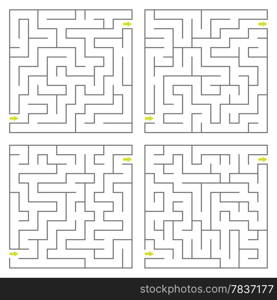 Set of vector mazes