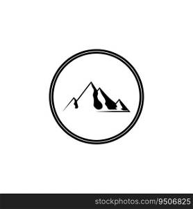 Set of vector mountain and outdoor adventures logo 