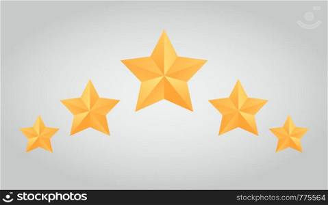 Set of vector paper origami star for logos, icons, and design elements of your creativity