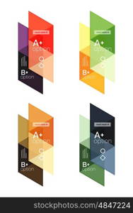 Set of vector triangle geometric infographic for workflow layout, diagram, number options or web design