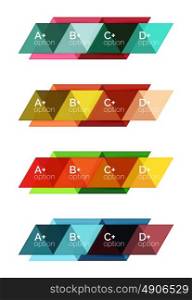 Set of vector triangle geometric infographic. Set of vector triangle geometric infographic for workflow layout, diagram, number options or web design