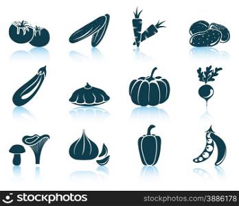 Set of vegetables icon. EPS 10 vector illustration without transparency.