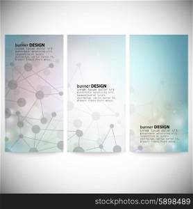 Set of vertical banners. Abstract blue background vector illustration.. Set of vertical banners. Abstract blue background vector illustration