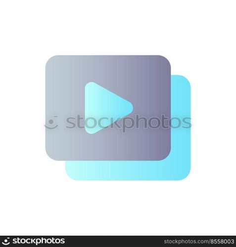 Set of video files flat gradient color ui icon. Digital video gallery. Collection of media content. Simple filled pictogram. GUI, UX design for mobile application. Vector isolated RGB illustration. Set of video files flat gradient color ui icon