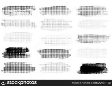 Set of Vintage Abstract Halftone Backgrounds. Vector Illustration. Radial and Linear Halftone.