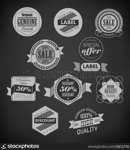 Set of vintage retro labels ?an be used for invitation, congratulation or website