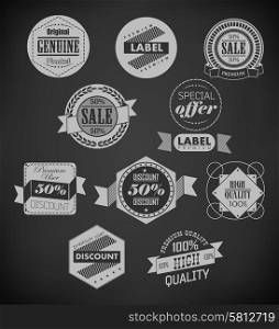 Set of vintage retro labels ?an be used for invitation, congratulation or website