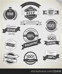 Set of vintage retro labels can be used for invitation, congratulation or website