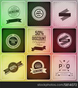 Set of vintage retro labels can be used for invitation, congratulation or website