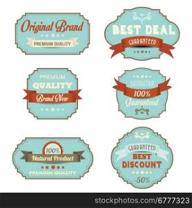 Set of vintage retro labels, illustration in vector format