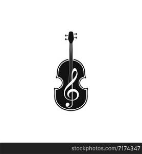 Set of violin logo instrumental icon illustration design