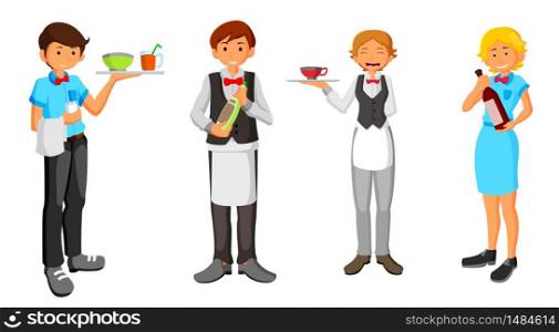Set of Waiter character design