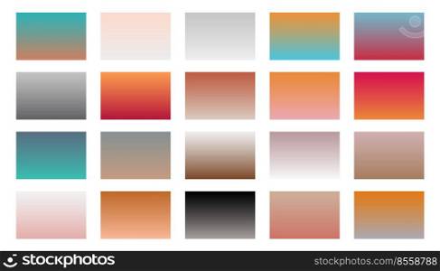 set of warm gradients shades combination design