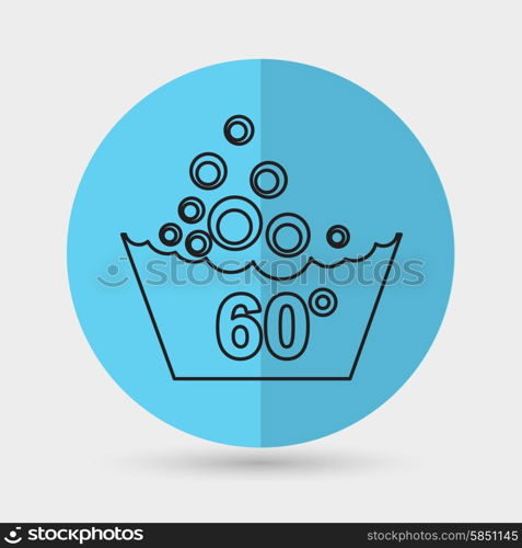 Set of washing symbols icon