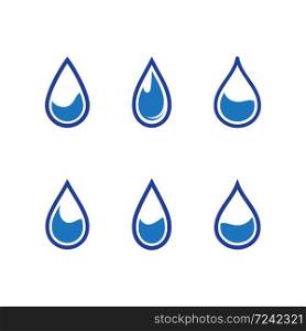 Set of Water drop Logo Template vector illustration design