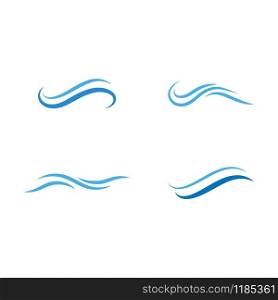 Set of Water wave Logo design vector Template